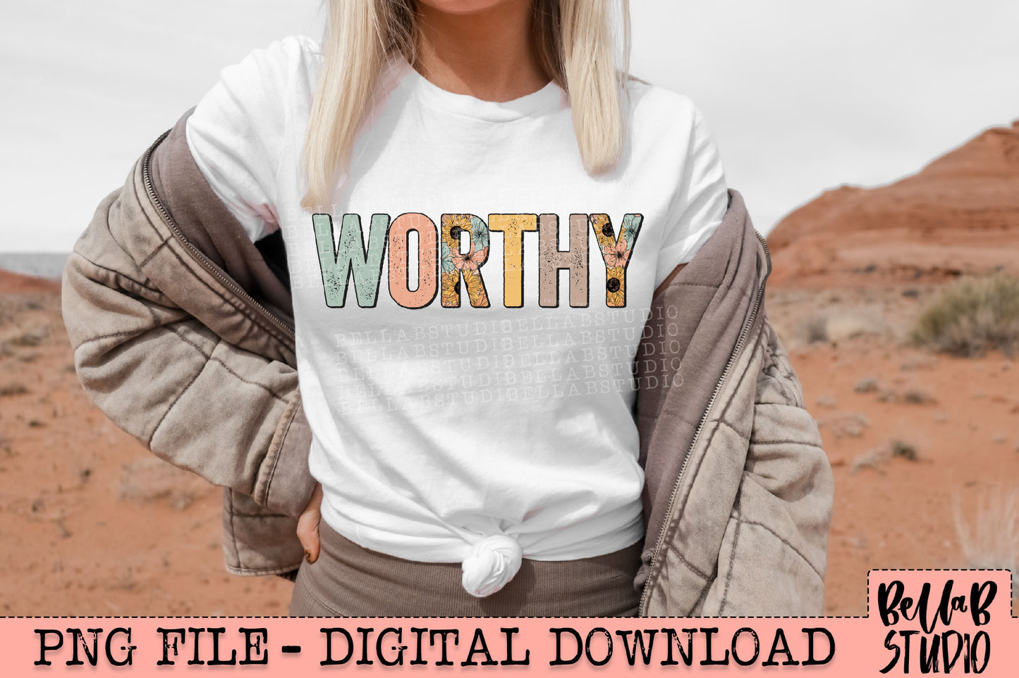 Worthy Retro Floral PNG Design