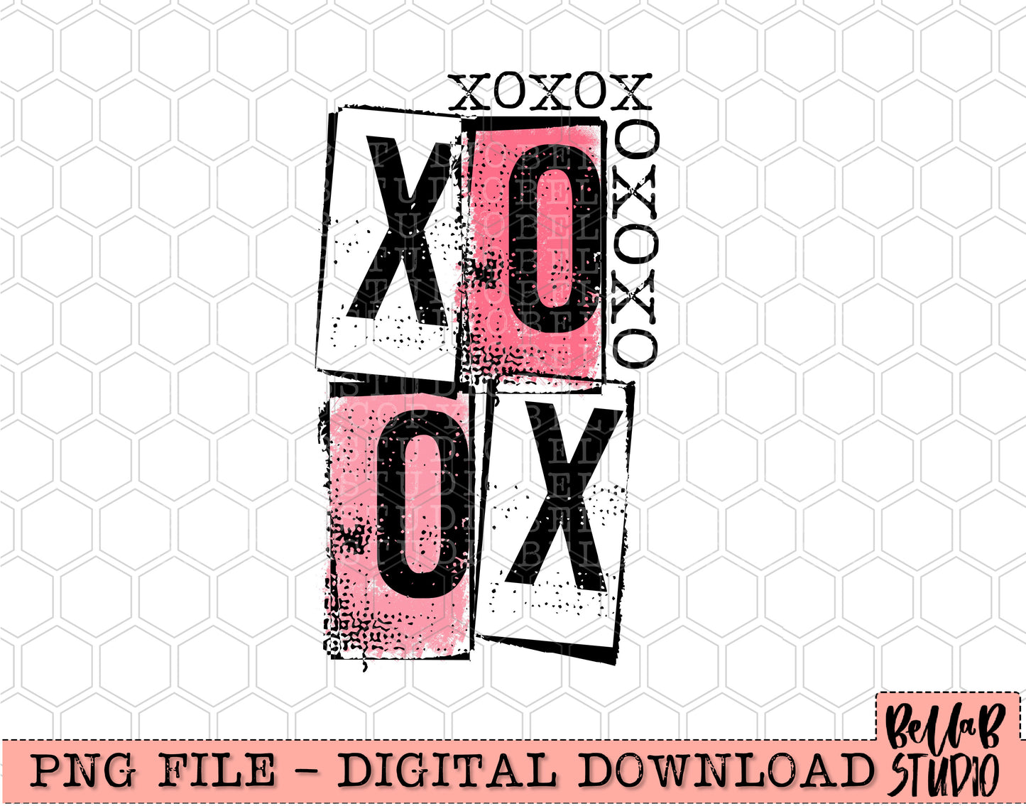 XOXO PNG Sublimation Design