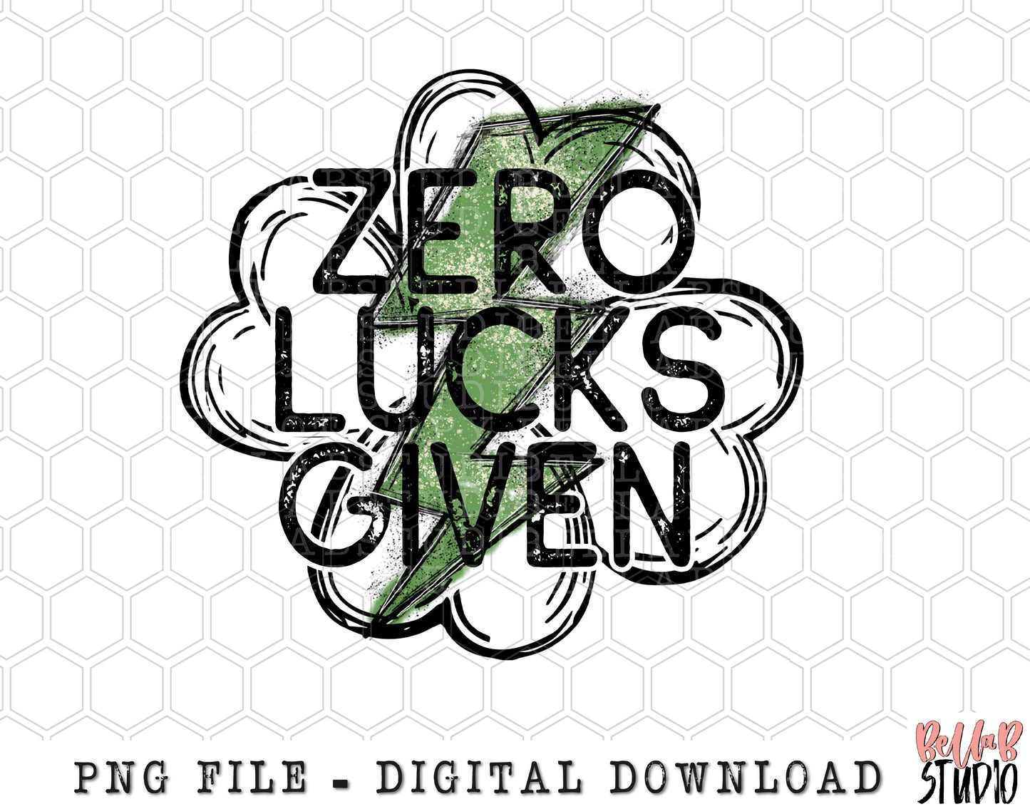 Zero Lucks Given PNG Sublimation Design