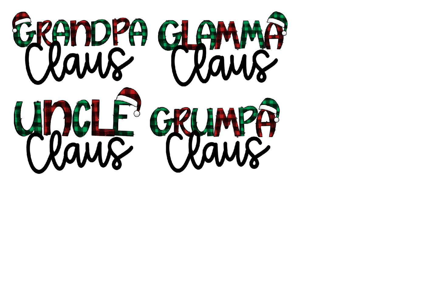 Choose Your Title - Family Claus Sublimation Transfer, Ready To Press