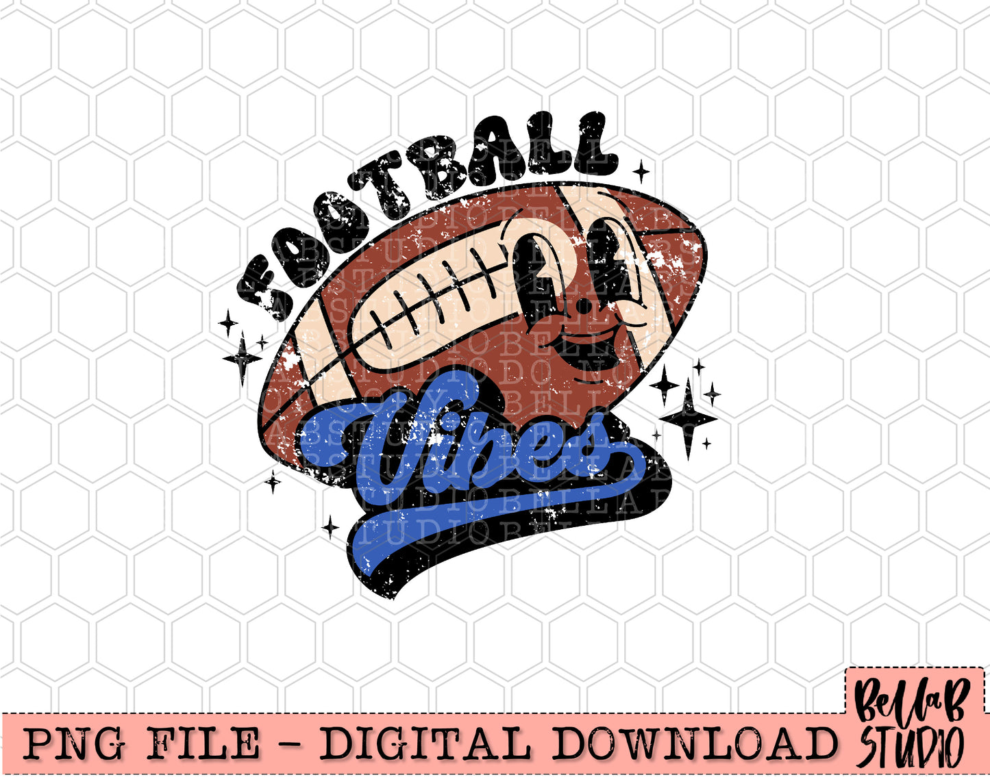 Football Vibes Retro Mascot PNG Design