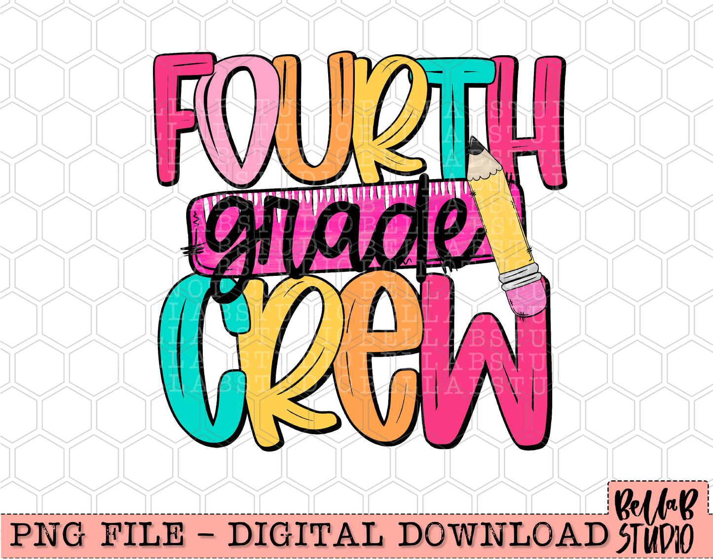 Fourth Grade Crew PNG Design