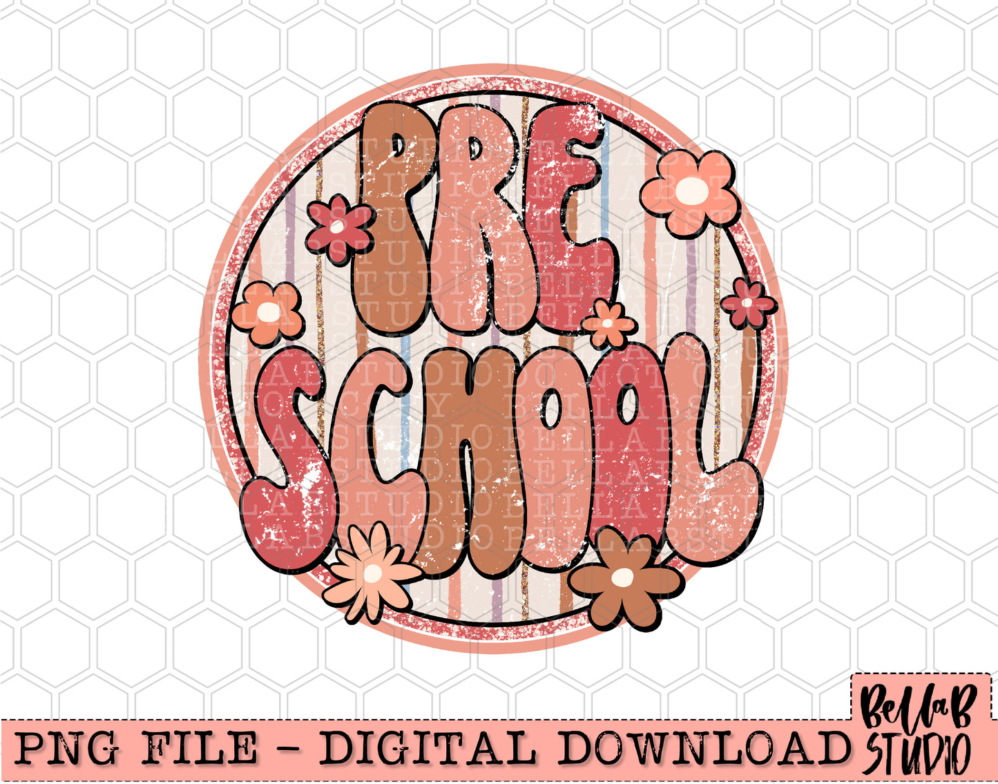 Boho Retro Pre-School PNG Design