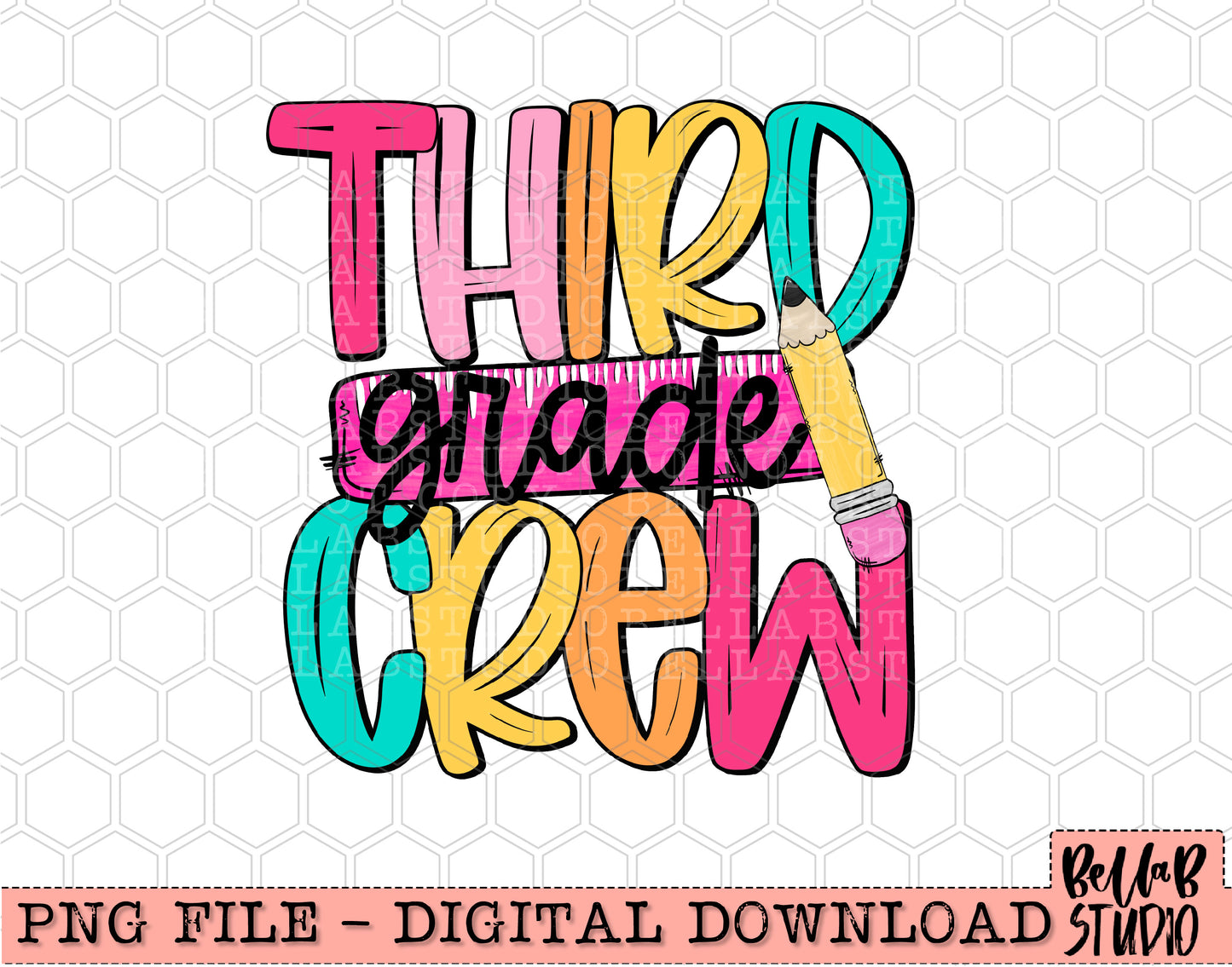 Third Grade Crew PNG Design