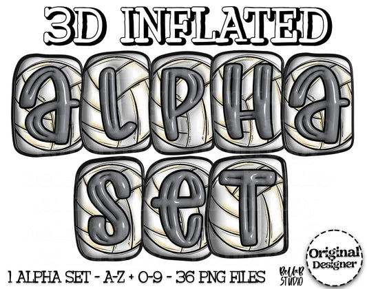 3D Inflated Volleyball Alpha Bundle