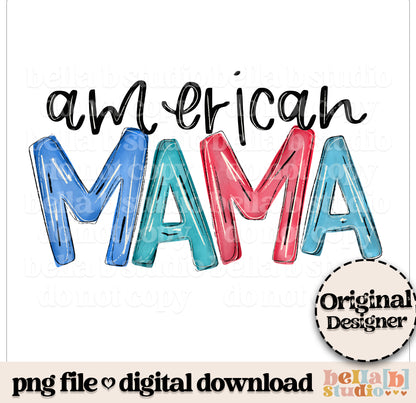 American Mama PNG Design