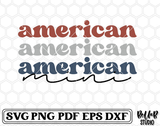 American Mini SVG File, USA SVG File