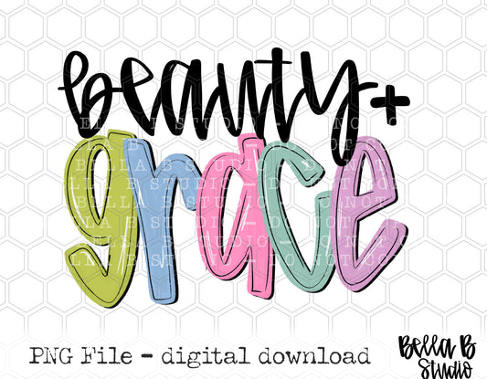 Beauty and Grace PNG Design