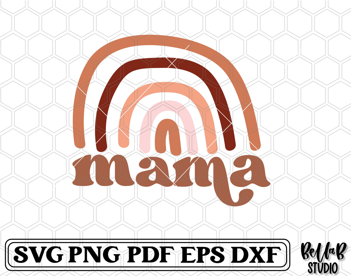 Boho Rainbow Mama SVG File