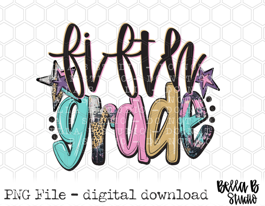 Fifth Grade Starry School PNG Design