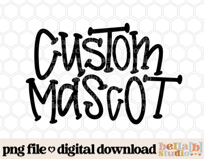 Custom Funky Serif Word Or Mascot PNG Design