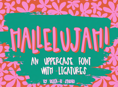Hallelujah Font - A Fun Uppercase Font