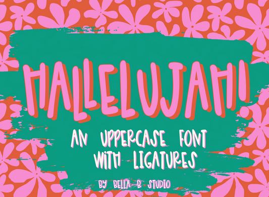Hallelujah Font - A Fun Uppercase Font