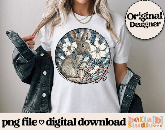 Hop To It Vintage Easter Bunny PNG Design