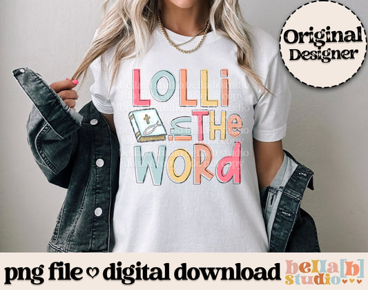Lolli In The Word PNG Design