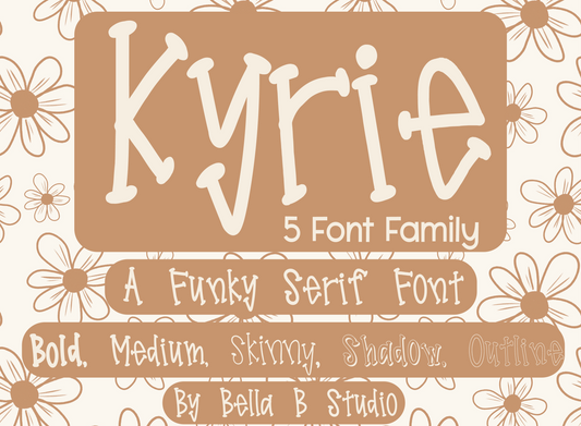 Kyrie ALL 5 FONT FAMILY - A Funky Serif Font