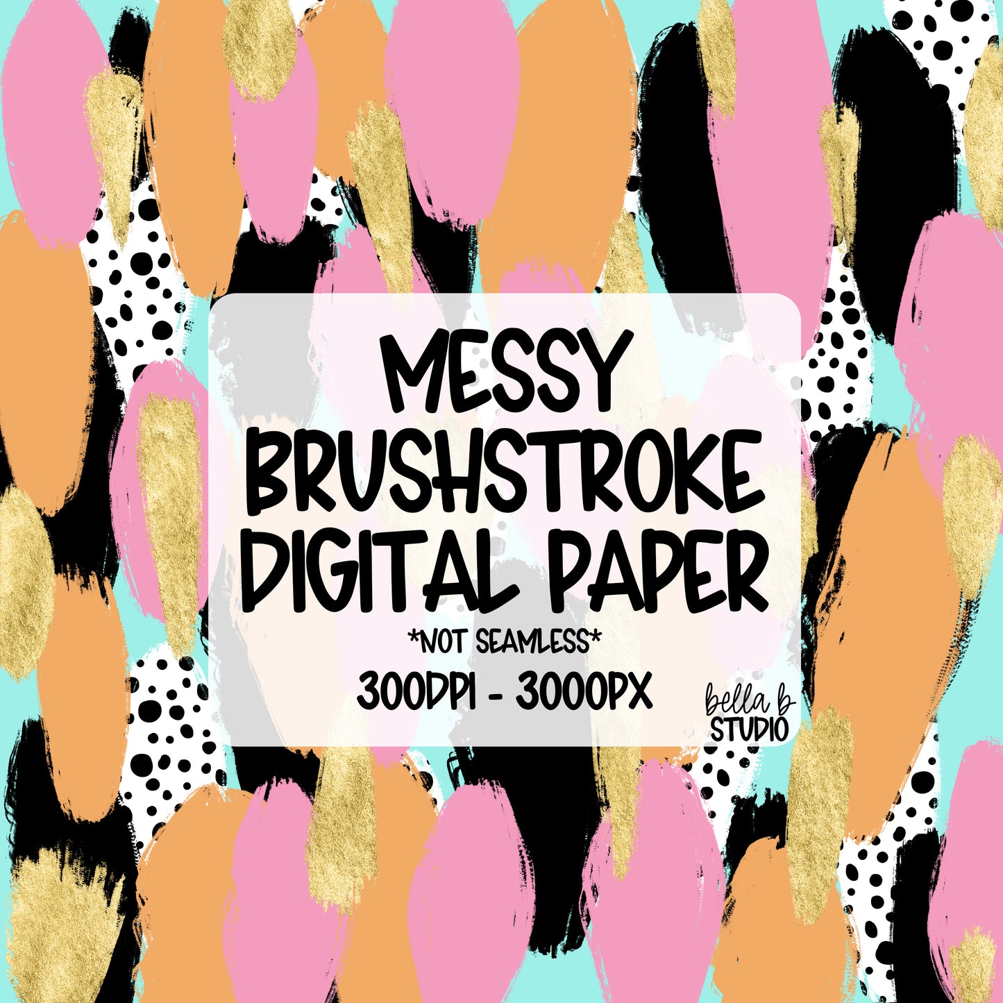 Pink Messy Brush Stroke Digital Paper PNG