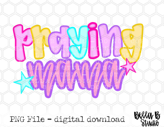 Praying Mama NEON PNG Design