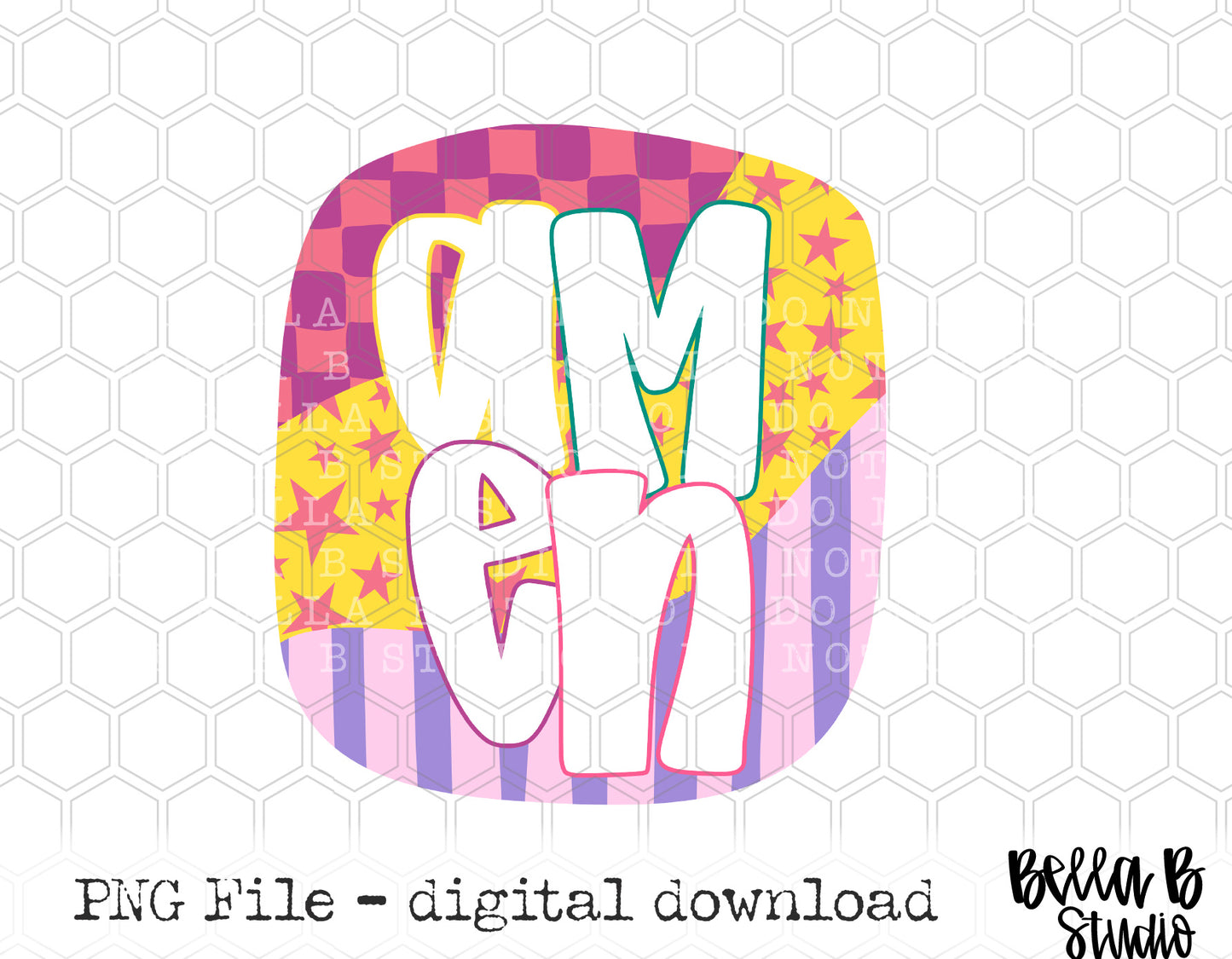 AMEN Bright Preppy PNG Design