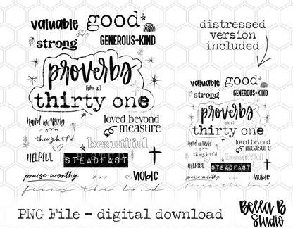 Proverbs 31 PNG Design
