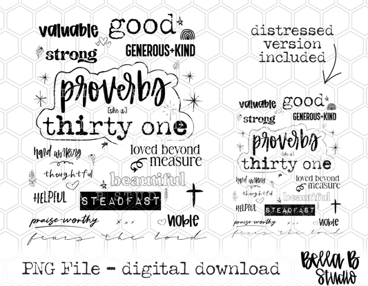 Proverbs 31 PNG Design