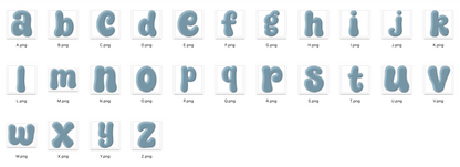 Faux Applique Cute Alphabet Bundle of All 4