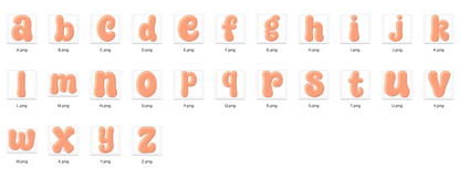 Faux Applique Cute Alphabet Bundle of All 4
