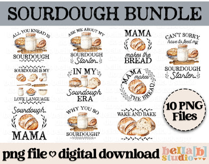 Sourdough PNG Bundle - 10 Designs