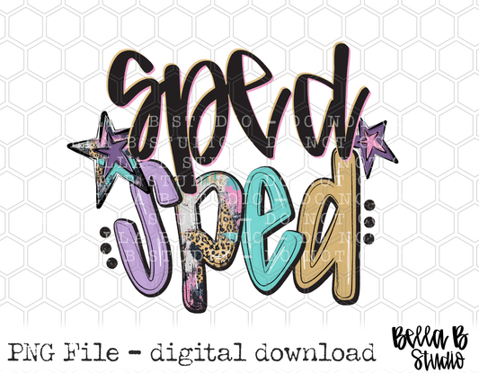 SPED Starry School PNG Design
