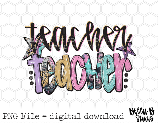 Teacher Starry School PNG Design