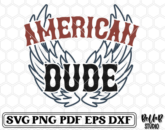 American Dude With Wings SVG File