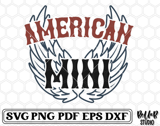 American Mini With Wings SVG File