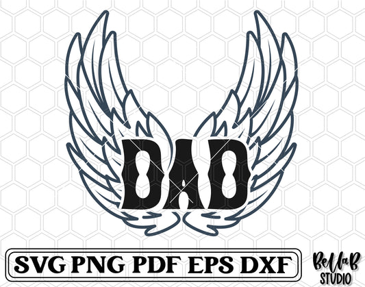 Dad With Wings SVG File