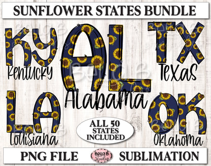 Sunflower States Sublimation Bundle