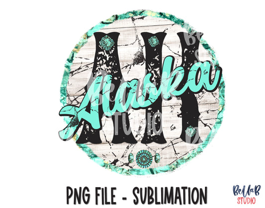 Alaska Turquoise Sublimation Design
