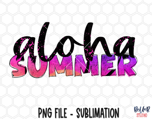 Aloha Summer Sublimation Design