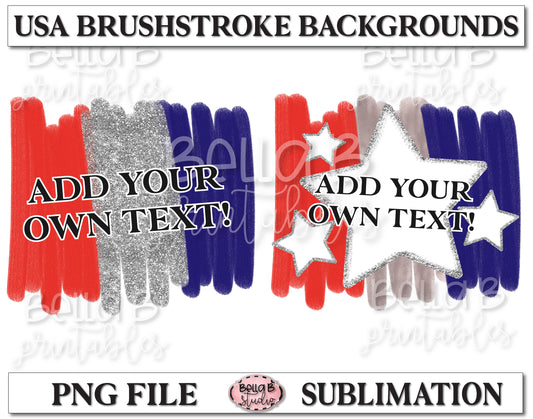 American Brushstrokes Sublimation Backgrounds