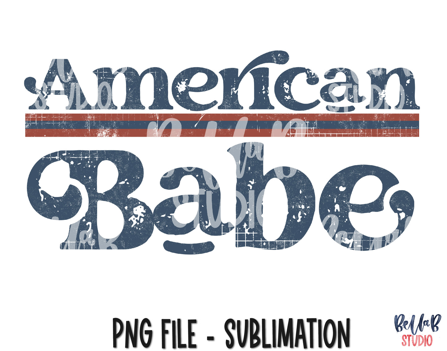 Retro American Babe Sublimation Design