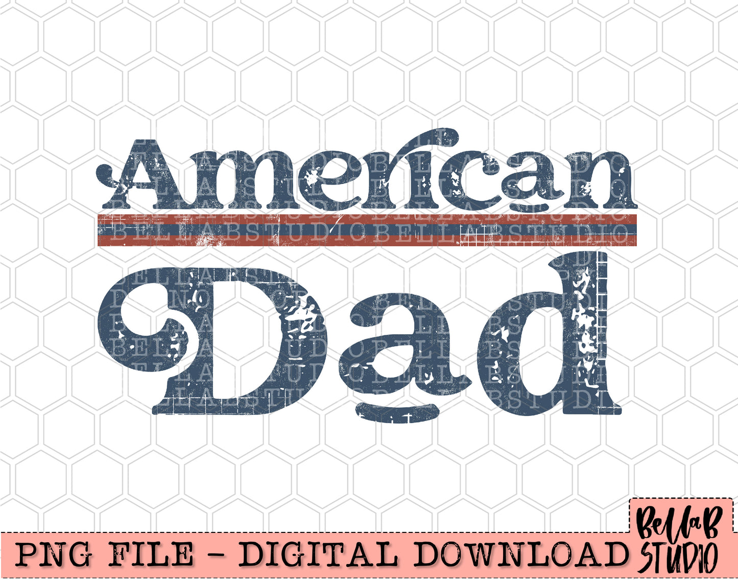 Retro American Dad Sublimation Design