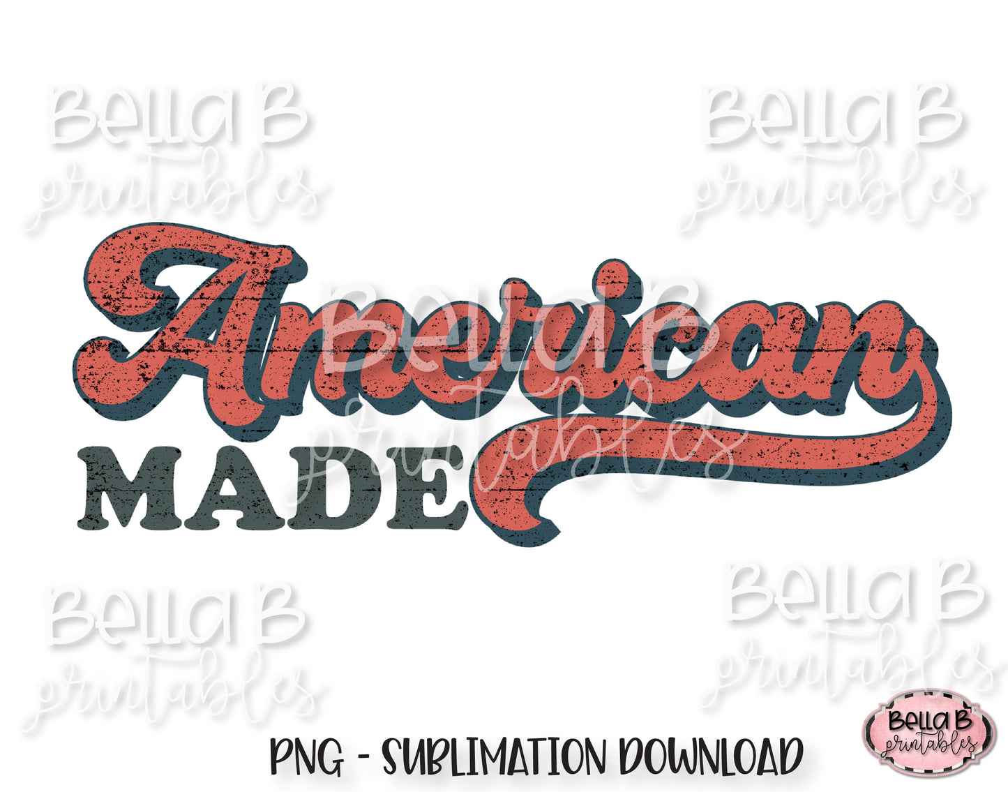 Vintage American Made PNG, Retro America Sublimation Design
