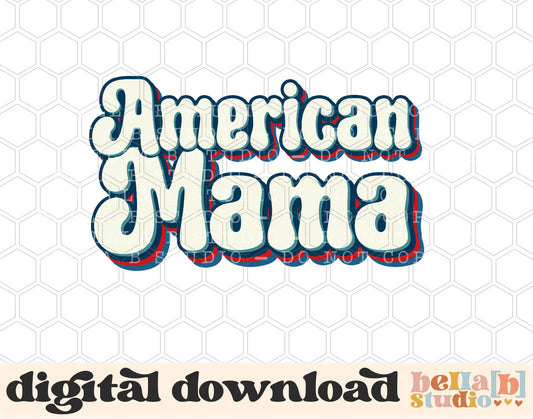 American Mama Retro PNG Design