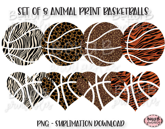 Animal Print Basketball Sublimation Elements