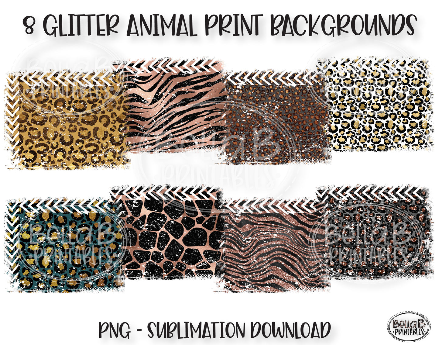 Animal Print Sublimation Background Bundle, Backsplash