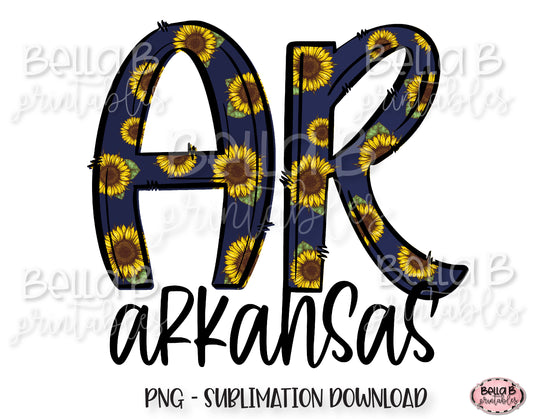 Sunflower Arkansas State Sublimation Design