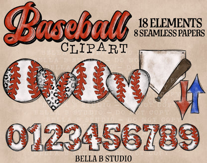 Baseball Clipart/Elements Bundle