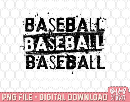 Baseball Grunge PNG Design