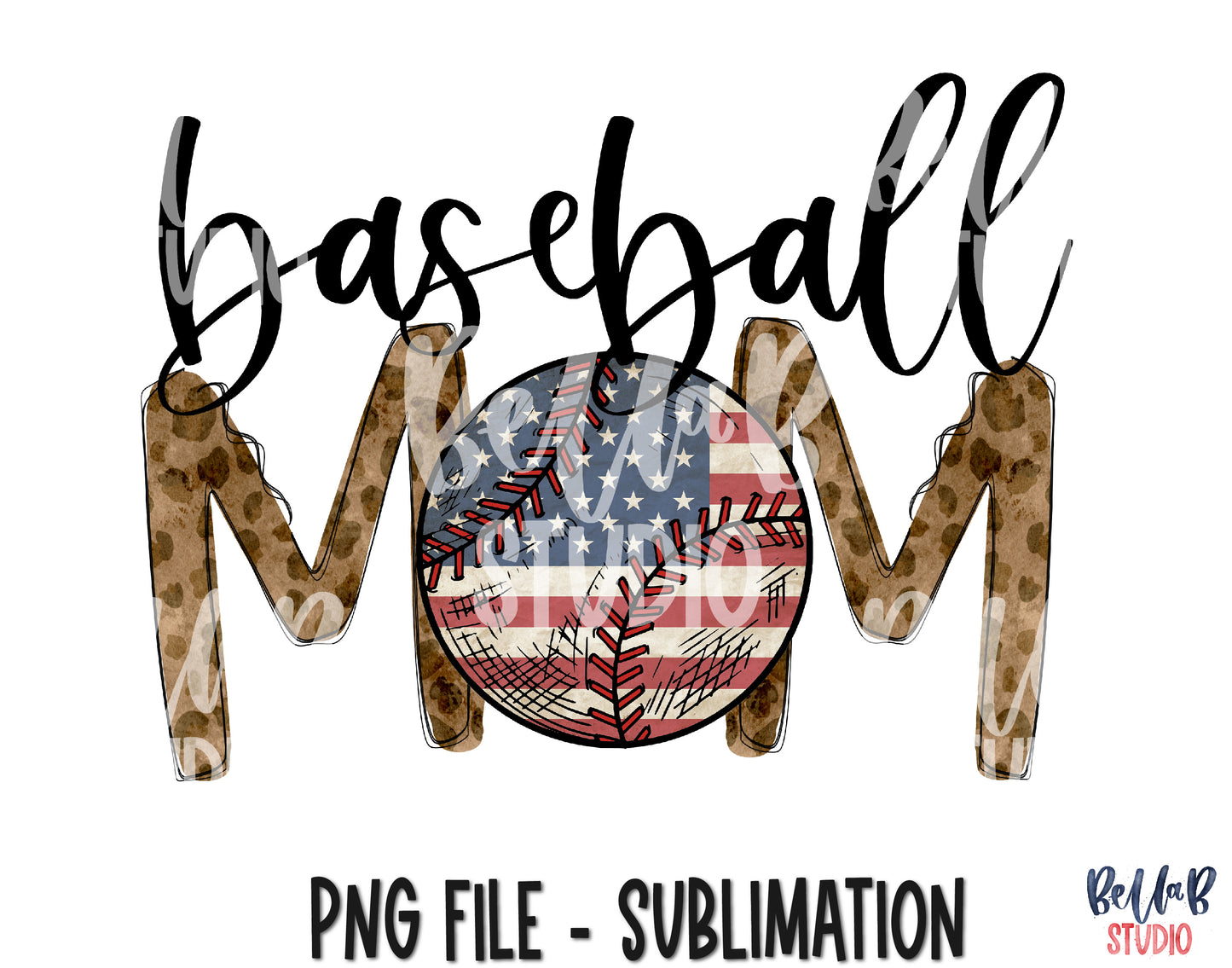 Baseball Mom Sublimation Design