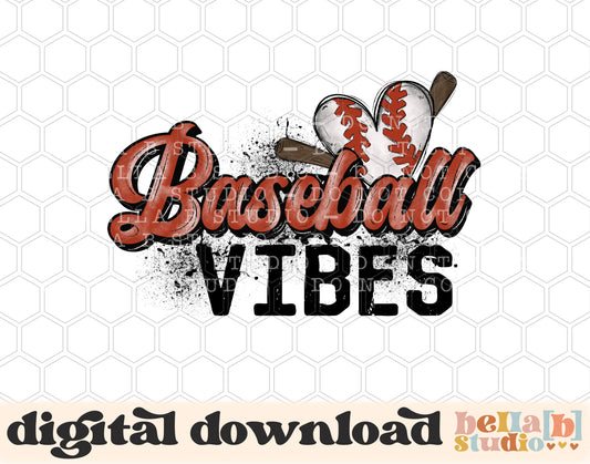 Baseball Vibes PNG Design