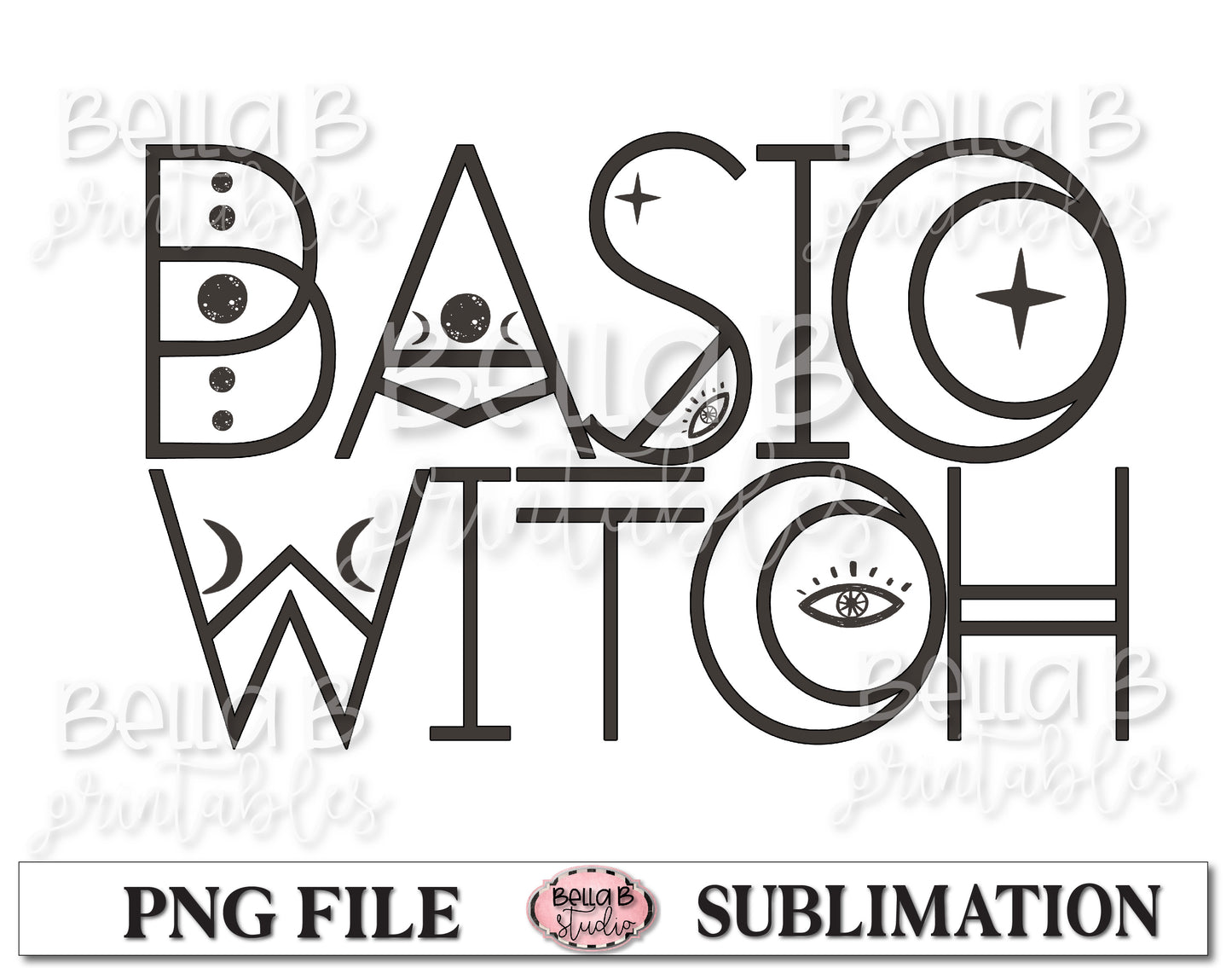 Basic Witch Sublimation Design, Halloween