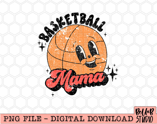 Basketball Mama Retro Mascot PNG Design